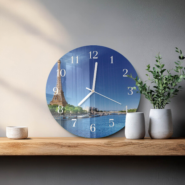Reloj de pared redondo El cielo de París