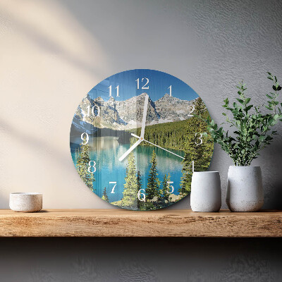 Reloj de pared redondo Naturaleza de las montañas