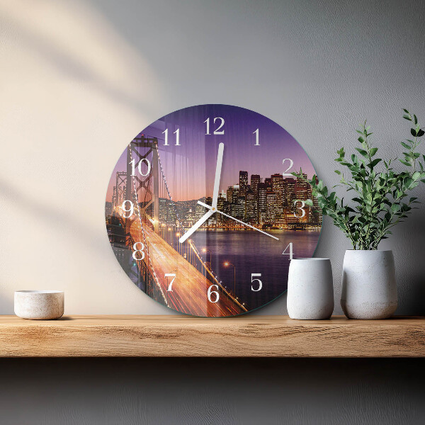 Reloj de pared redondo Ciudad de puentes