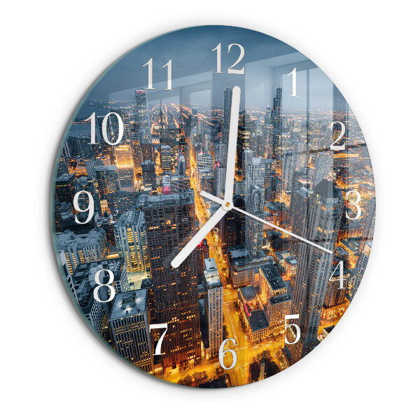 Reloj de pared redondo Noche en la ciudad