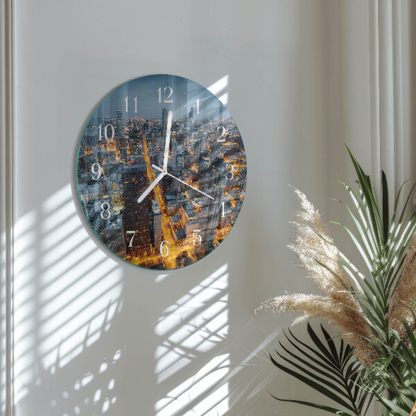 Reloj de pared redondo Noche en la ciudad