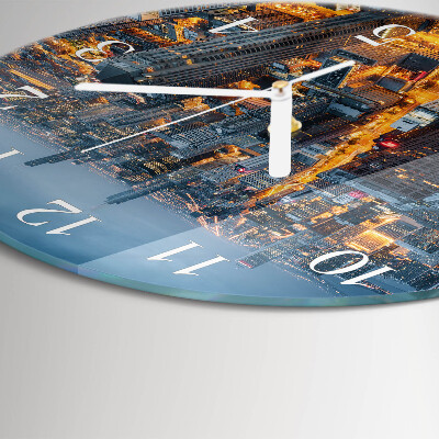 Reloj de pared redondo Noche en la ciudad
