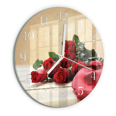 Reloj de pared redondo Rosas