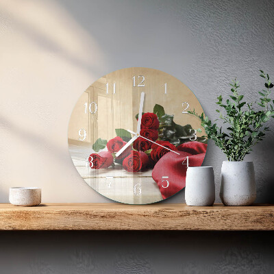 Reloj de pared redondo Rosas