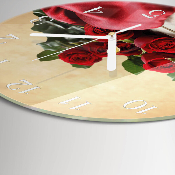 Reloj de pared redondo Rosas