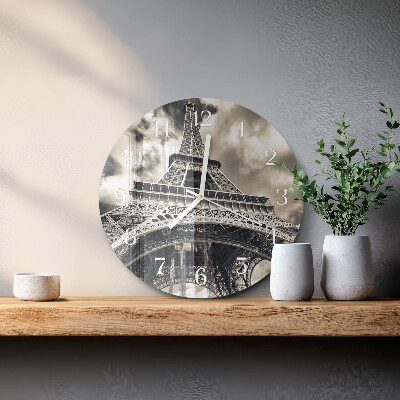 Reloj de pared redondo Torre Eiffel