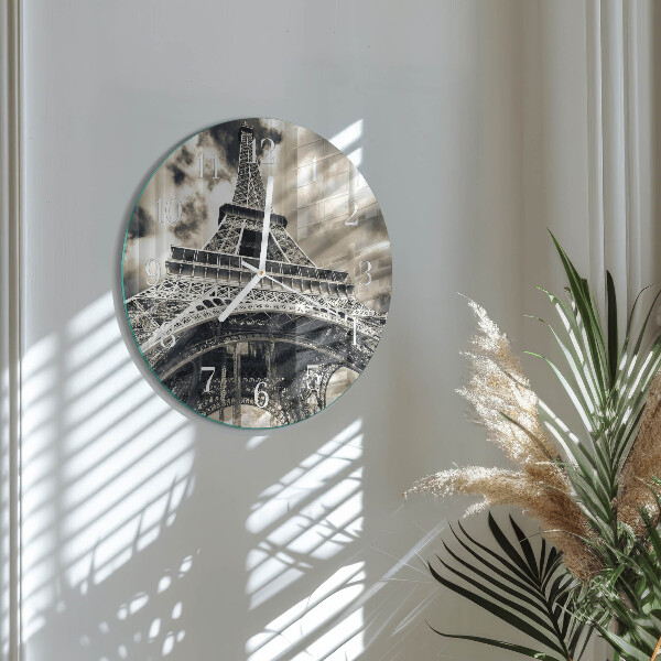 Reloj de pared redondo Torre Eiffel