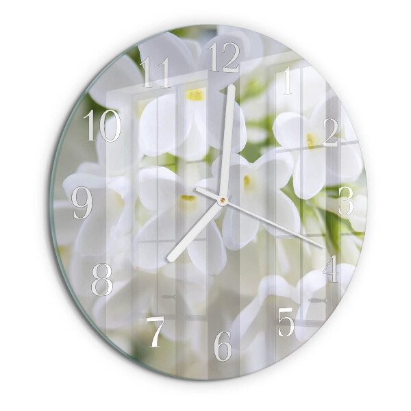 Reloj de pared redondo Flores