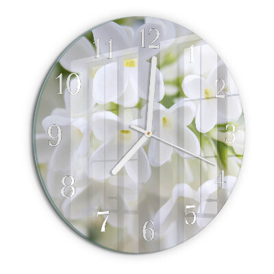 Reloj de pared redondo Flores