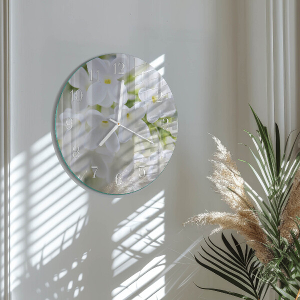 Reloj de pared redondo Flores