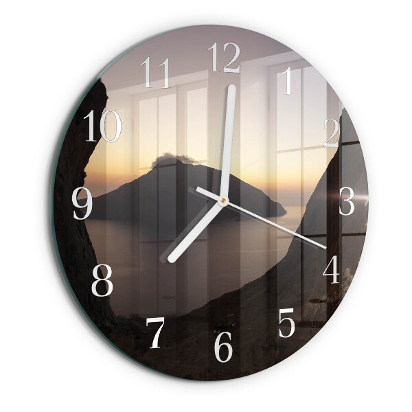 Reloj de pared redondo Montaña del océano