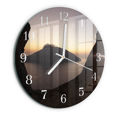 Reloj de pared redondo Montaña del océano