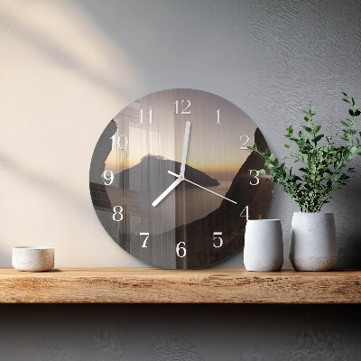 Reloj de pared redondo Montaña del océano