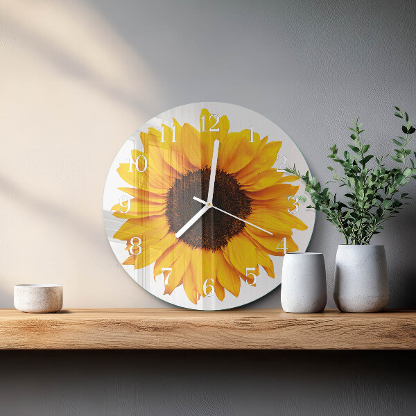 Reloj de pared redondo Girasol