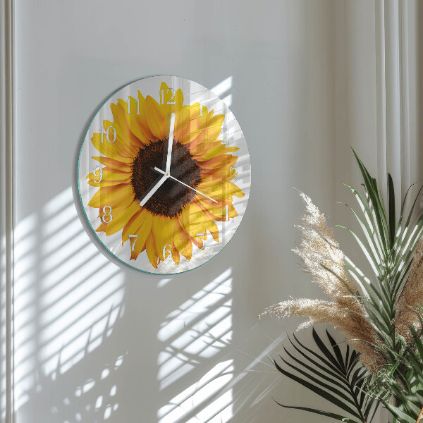 Reloj de pared redondo Girasol