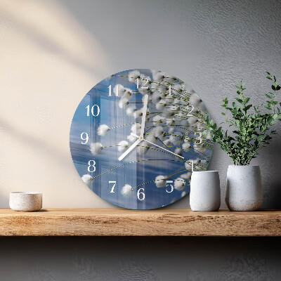 Reloj de pared redondo Algodón
