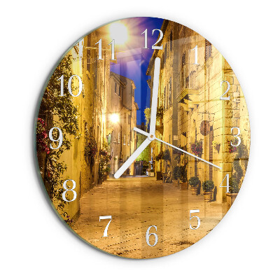 Reloj de pared redondo Noche de la calle