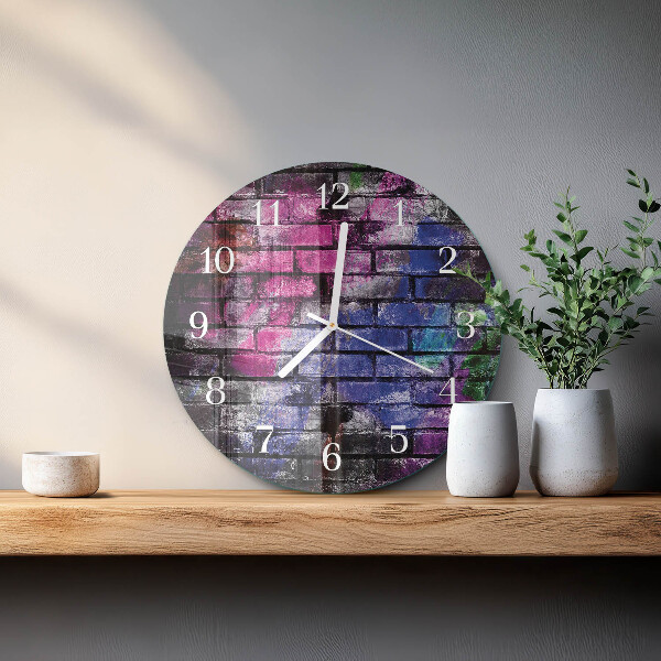 Reloj de pared redondo Ladrillo