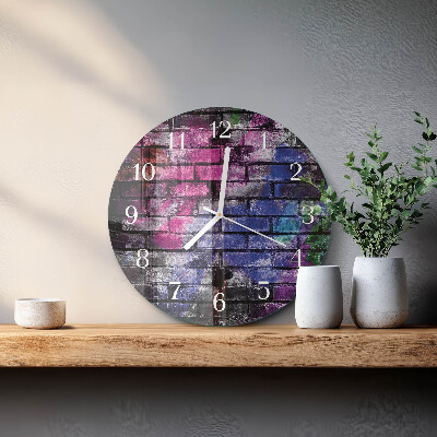 Reloj de pared redondo Ladrillo