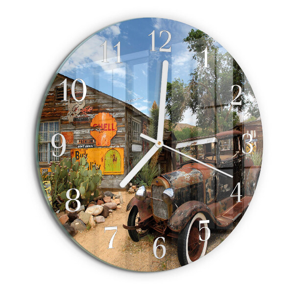 Reloj de pared redondo Coche viejo
