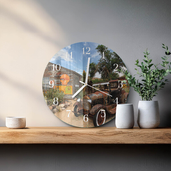 Reloj de pared redondo Coche viejo