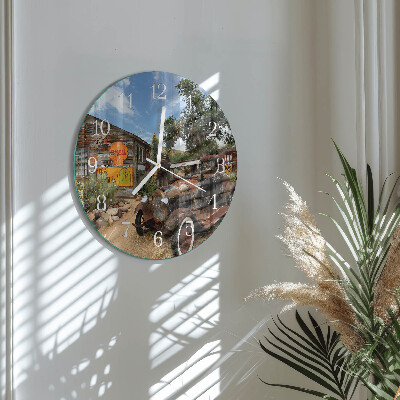 Reloj de pared redondo Coche viejo