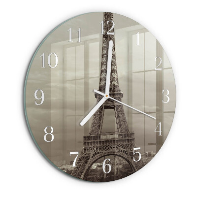Reloj de pared redondo Torre Eiffel