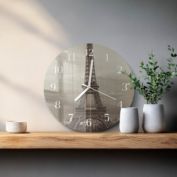 Reloj de pared redondo Torre Eiffel