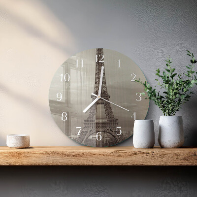 Reloj de pared redondo Torre Eiffel