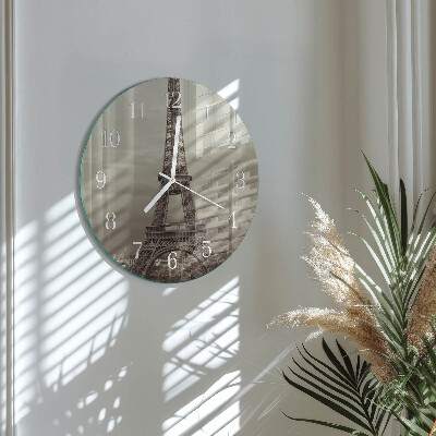 Reloj de pared redondo Torre Eiffel