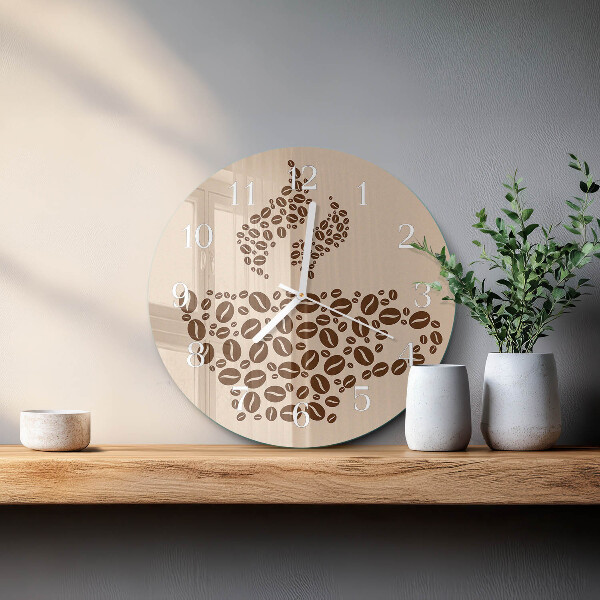 Reloj de pared redondo Café