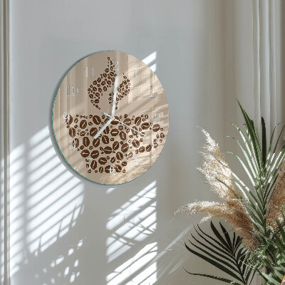 Reloj de pared redondo Café