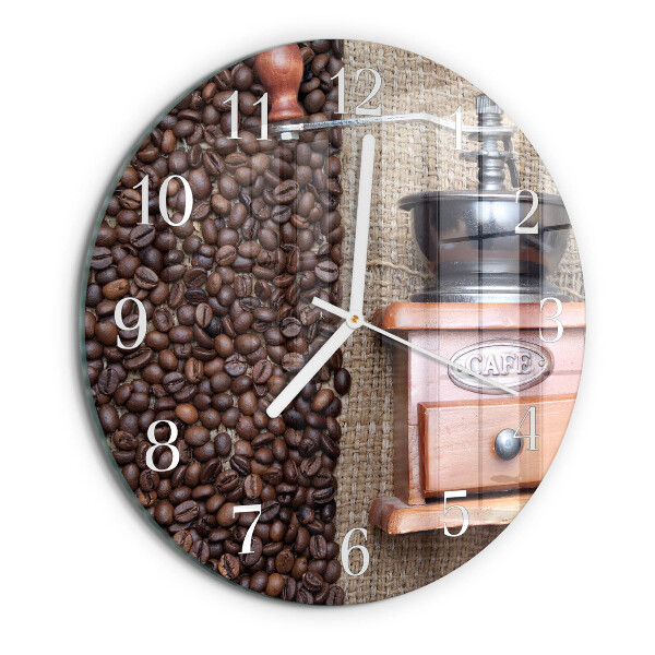 Reloj de pared redondo Molinillo de café