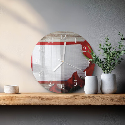 Reloj de pared redondo Rosas