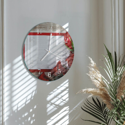 Reloj de pared redondo Rosas