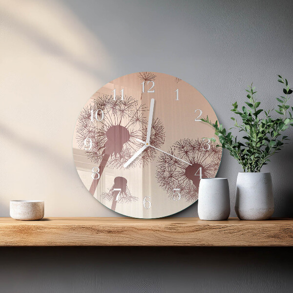 Reloj de pared redondo Diente de león