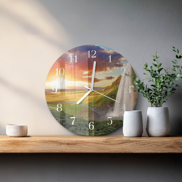 Reloj de pared redondo Cascada