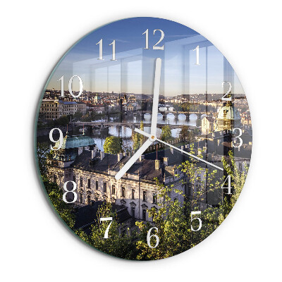 Reloj de pared redondo Praga
