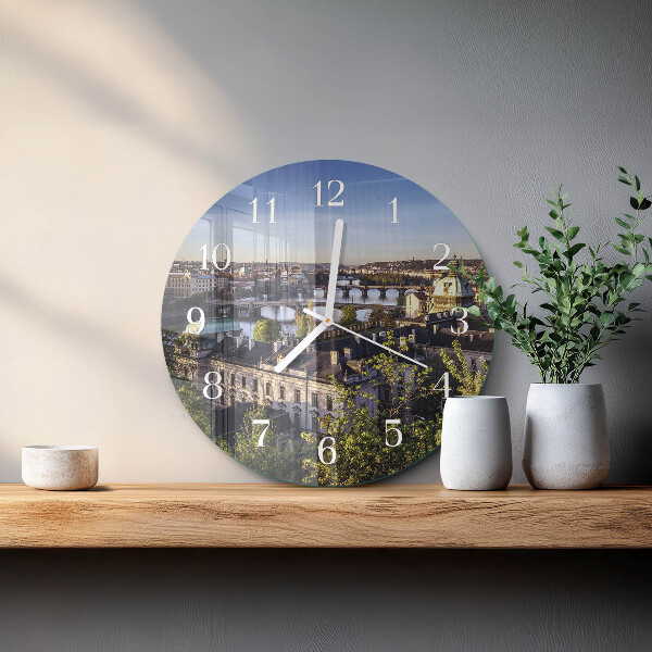 Reloj de pared redondo Praga