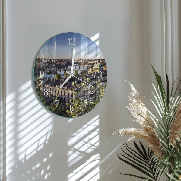 Reloj de pared redondo Praga