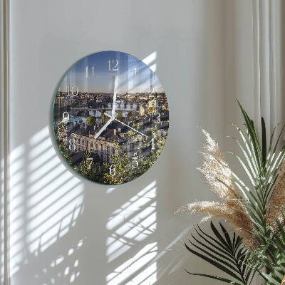 Reloj de pared redondo Praga