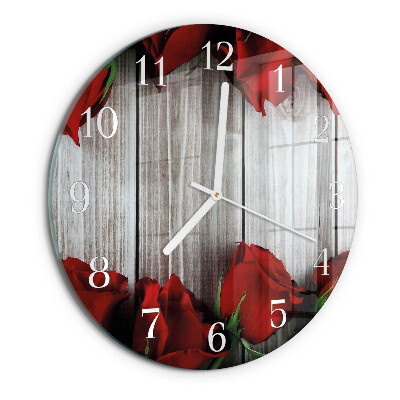 Reloj de pared redondo Tabletas de rosas