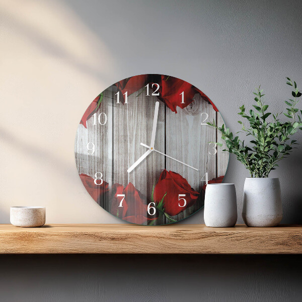 Reloj de pared redondo Tabletas de rosas