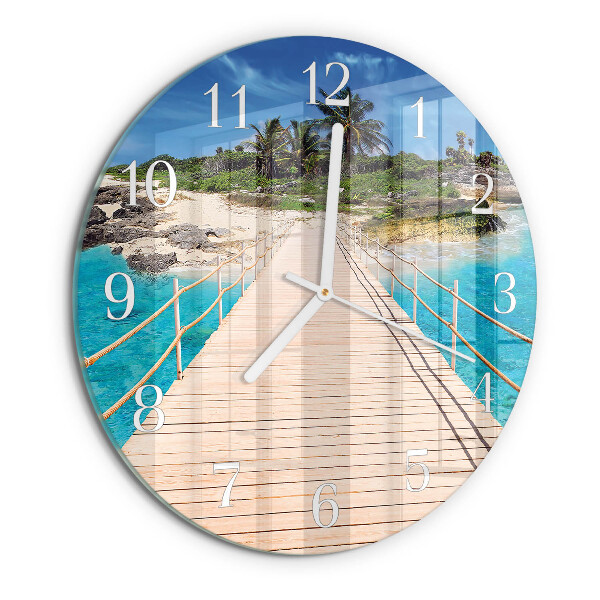 Reloj de pared redondo Puente de la isla