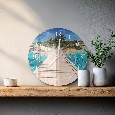 Reloj de pared redondo Puente de la isla