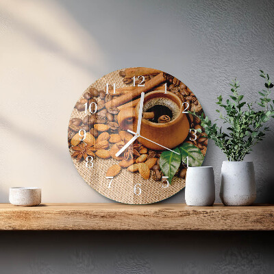 Reloj de pared redondo Almendras con canela