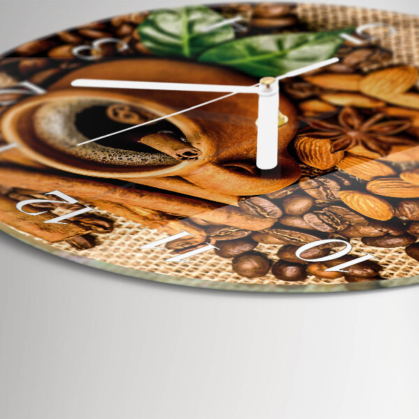 Reloj de pared redondo Almendras con canela
