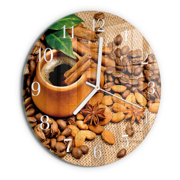 Reloj de pared redondo Almendras con canela