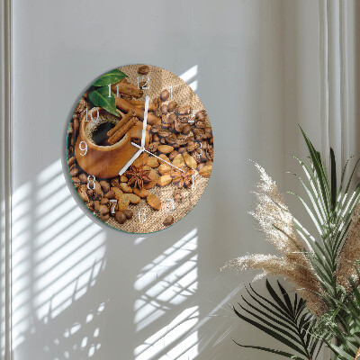 Reloj de pared redondo Almendras con canela