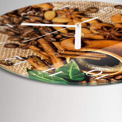 Reloj de pared redondo Almendras con canela